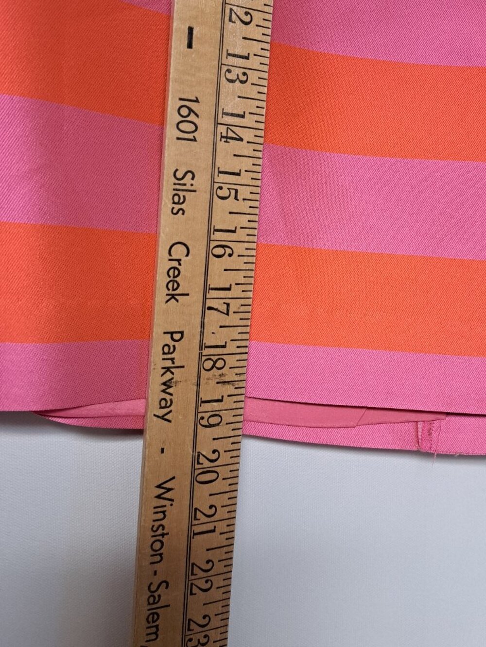 FUN DONCASTER HOT PINK & ORANGE STRIPED MINI SKIRT SMALL MED SEE PICTURES - Picture 2 of 7